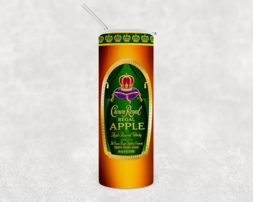Apple Crown Royal Inspired Skinny Tumbler 20oz 30oz