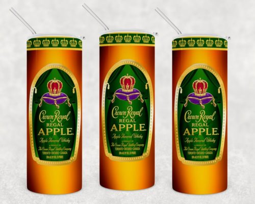 Apple Crown Royal Inspired Skinny Tumbler 20oz 30oz