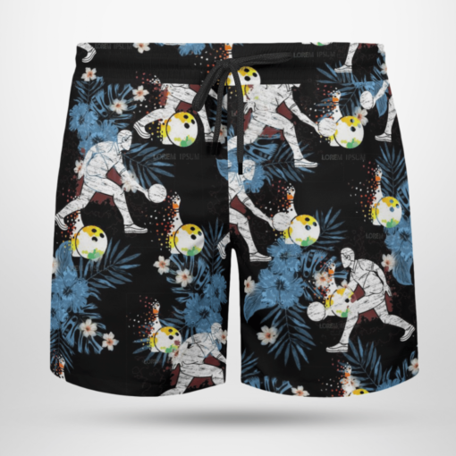 BOWLING Hawaiian Shirts, Beach Short