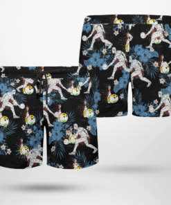 BOWLING Hawaiian Shirts, Beach Short