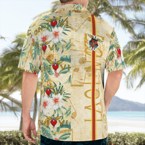 Bon Jovi Band Hawaiian Shirts, Beach Short