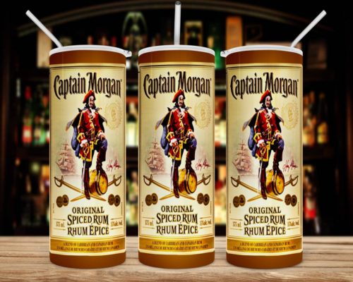 Captain Morgan Inspired 20oz 30oz Skinny Tumbler