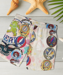 Grateful Dead Band Hawaiian Shirts, Beach Short