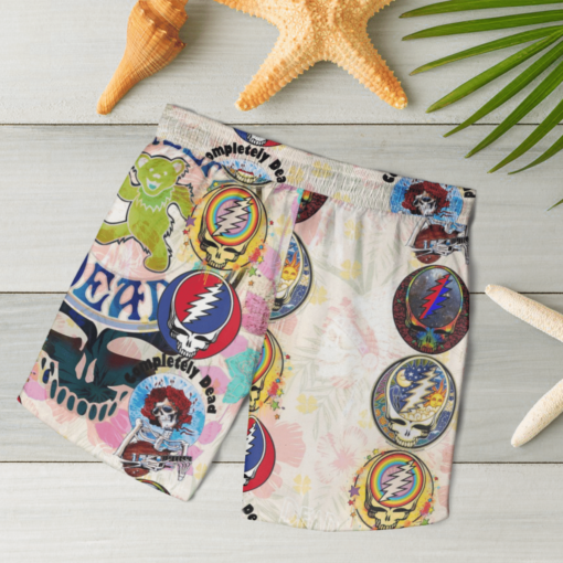 Grateful Dead Band Hawaiian Shirts, Beach Short