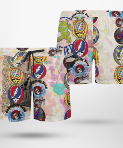 Grateful Dead Band Hawaiian Shirts, Beach Short