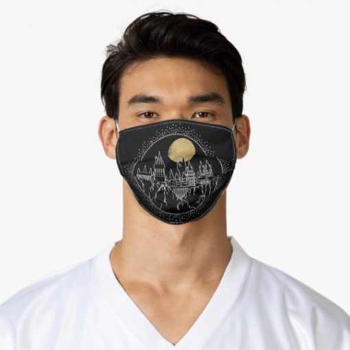 HOGWARTS Castle Line Art Cloth Face Mask