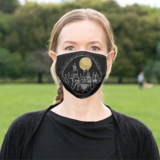 HOGWARTS Castle Line Art Cloth Face Mask