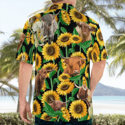 Highland Cattle Loves Hawaiian Shirts, Beach Short