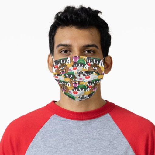 LOONEY TUNES Emoji Pattern Adult Face Mask