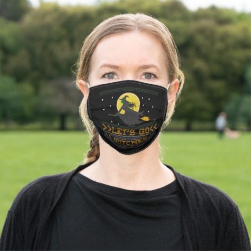 Lets Go Witches Ugly Halloween 2021 Matching Group Face Mask