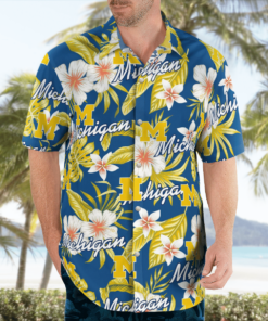 MICHIGAN WOLVERINES Hawaiian Shirts, Beach Short