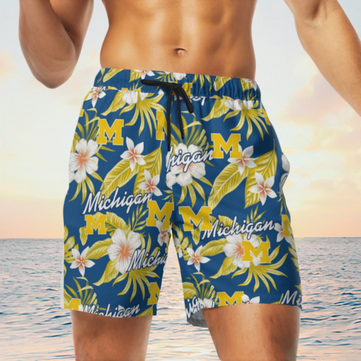 MICHIGAN WOLVERINES Hawaiian Shirts, Beach Short