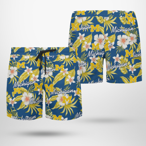 MICHIGAN WOLVERINES Hawaiian Shirts, Beach Short