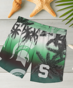 Michigan State Spartans Hawaiian Shirts, Beach Short