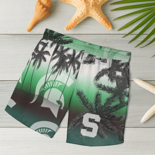 Michigan State Spartans Hawaiian Shirts, Beach Short