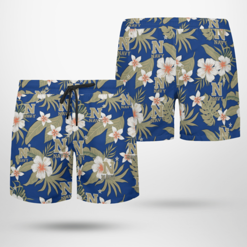 Navy Midshipmen Hawaiian Shirts, Beach Short