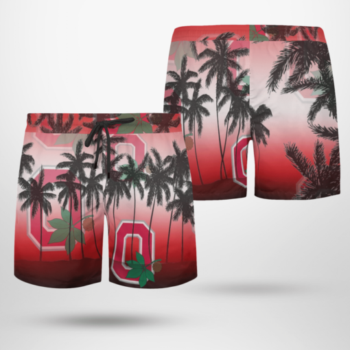 OHIO STATE BUCKEYES Hawaiian Shirts, Beach Short