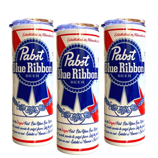 Pabst Blue Ribbon beer Skinny Tumbler 20oz 30oz