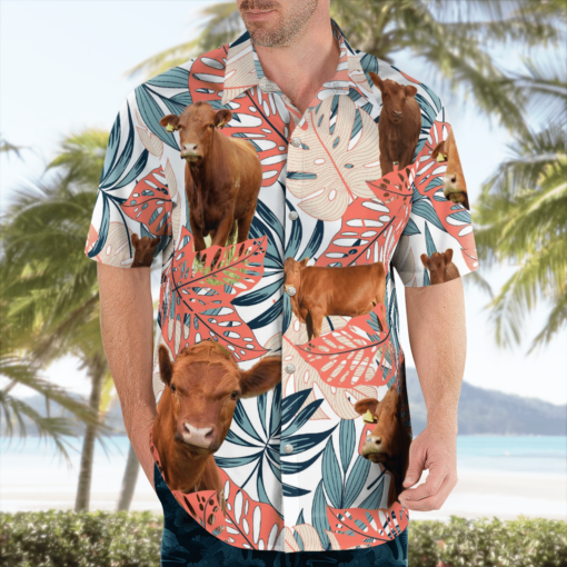 Red Angus Cattle Loves Hawaiian Shirts, Beach Short