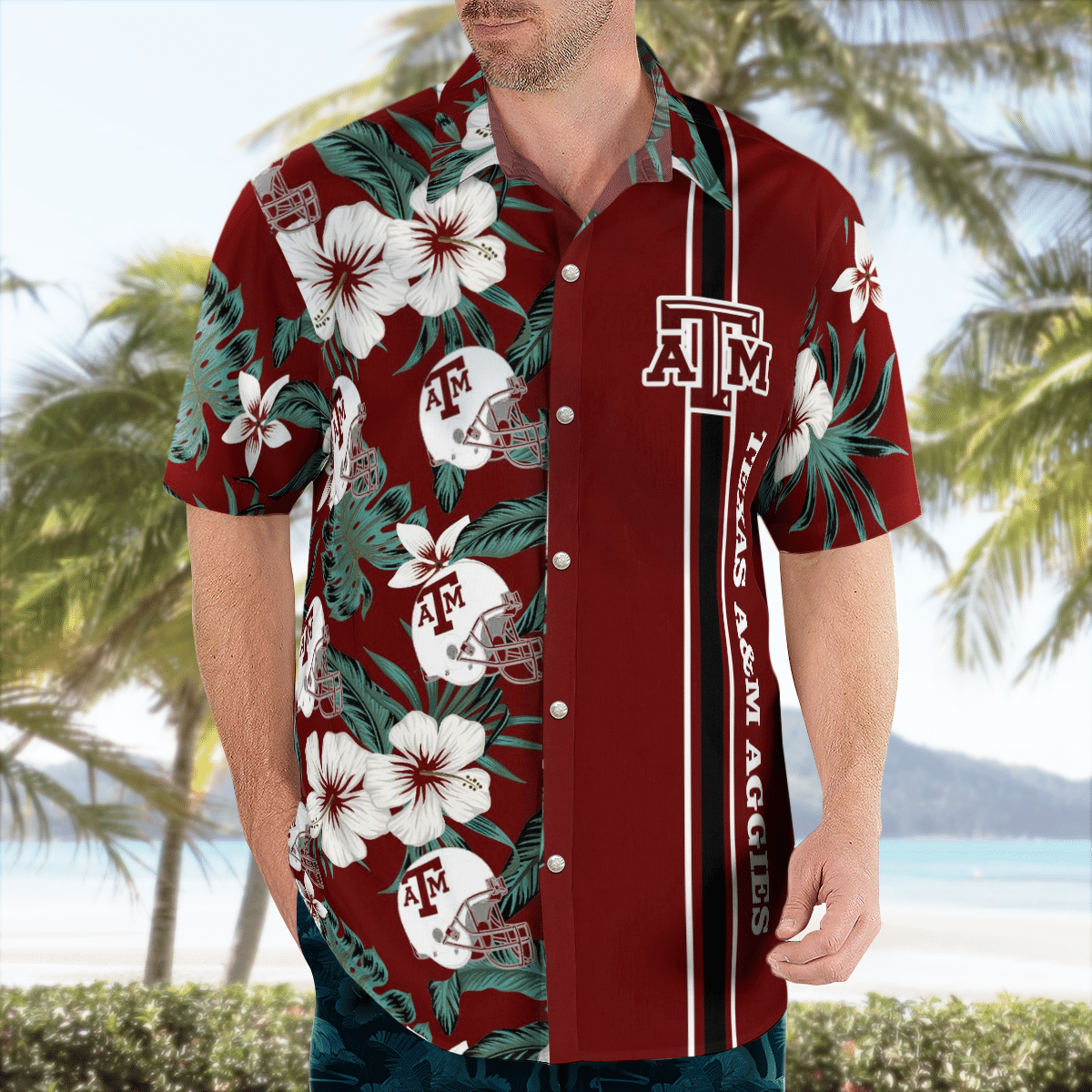 Texas A&M Aggies NCAA Flower Hawaiian Shirt - Growkoc