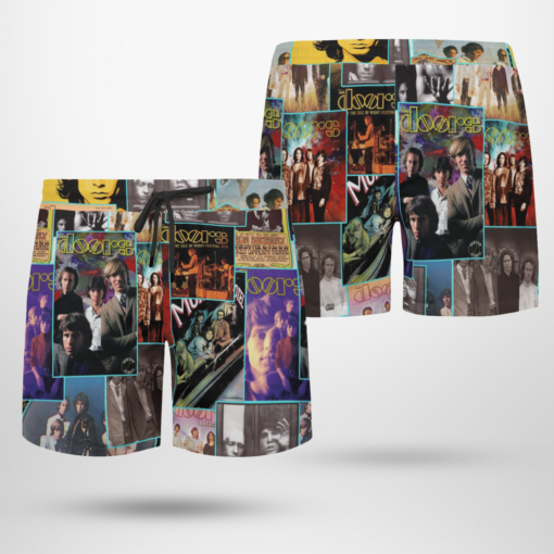 The Doors Band Hawaiian Shirts, Beach Short