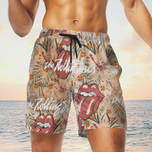 The Rolling Stones Band Hawaiian Shirts, Beach Short