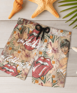 The Rolling Stones Band Hawaiian Shirts, Beach Short