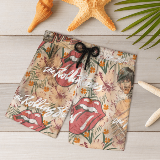 The Rolling Stones Band Hawaiian Shirts, Beach Short