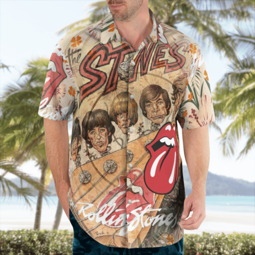 The Rolling Stones Band Hawaiian Shirts, Beach Short