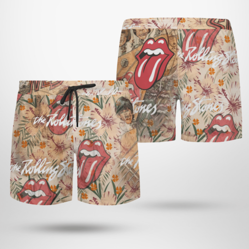 The Rolling Stones Band Hawaiian Shirts, Beach Short