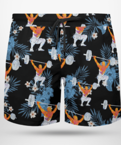 WEIGHT LIFTING Hawaiian Shirts, Beach Short