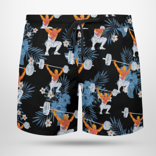 WEIGHT LIFTING Hawaiian Shirts, Beach Short