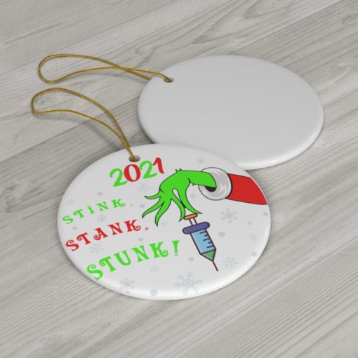 2021 The Grinch Stink Stank Stunk Christmas Ornament 1