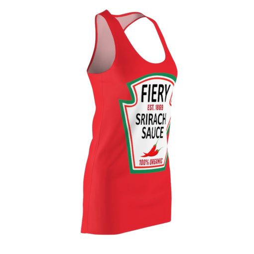 Fiery Sriracha Sauce Halloween Costume Dress Women’s Cut And Sew Racerback