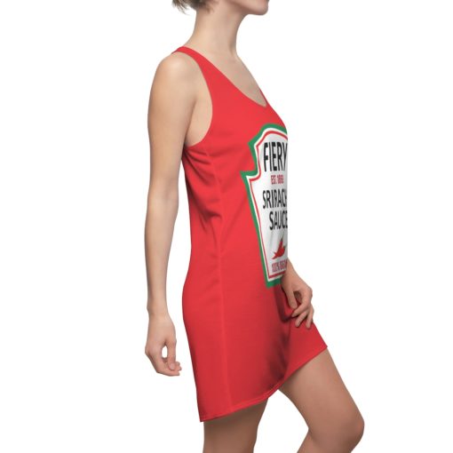 Fiery Sriracha Sauce Halloween Costume Dress Women’s Cut And Sew Racerback