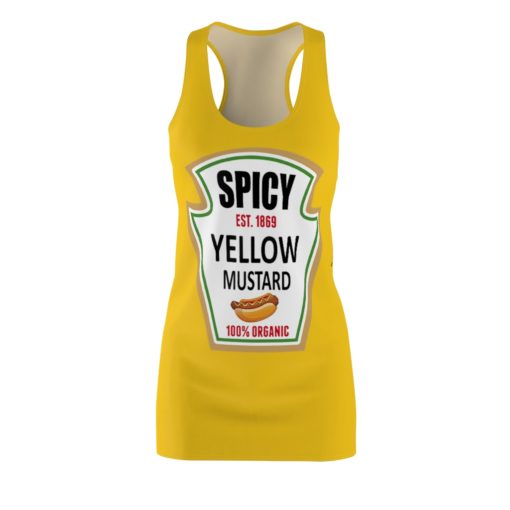 Spicy Yellow Mustard Halloween Costume Dress Women’s Cut And Sew Racerback