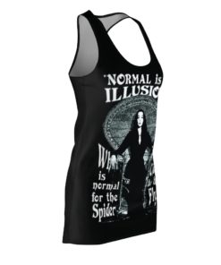 Morticia Addams-Normal Is An Illusion Graphic Costume Dress