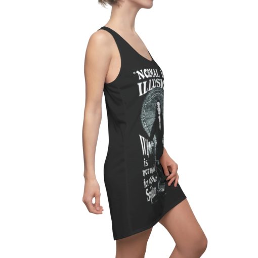 Morticia Addams-Normal Is An Illusion Graphic Costume Dress