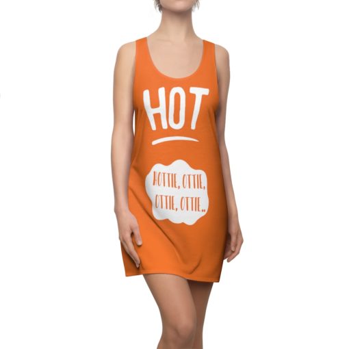 Hottie Hot Sauce Packet Halloween Costume Dress Women’s Cut And Sew Racerback