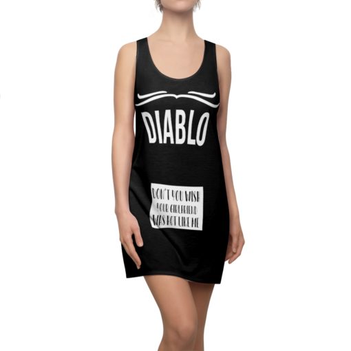 Taco Bell Diablo Hot Sauce Packet Halloween Costume Dress Women’s Cut And Sew Racerback