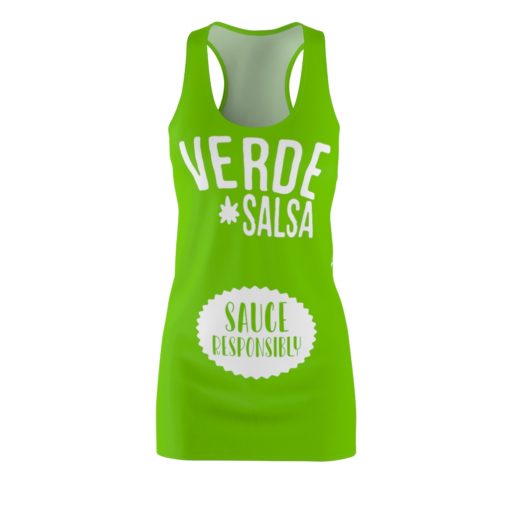 Taco Bell Verde Salsa Sauce Packet Halloween Costume Dress Women’s Cut And Sew Racerback