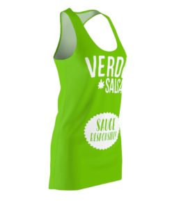 Taco Bell Verde Salsa Sauce Packet Halloween Costume Dress Women’s Cut And Sew Racerback