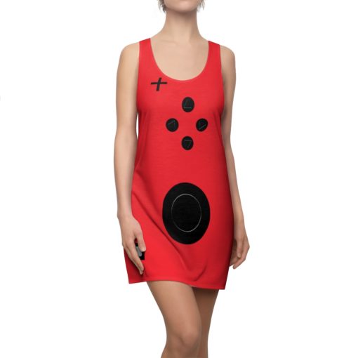 Red Game Lovers Switch Halloween Costume Dress Women’s Cut And Sew Racerback