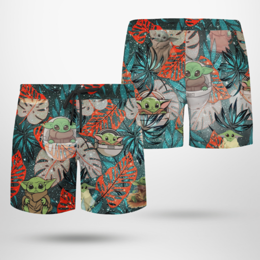 Baby Yoda Star Wars Hawaiian Shirts, Beach Short