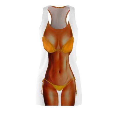 Belly Fat Brown Yellow Bikini Costume Halloween Dress 1