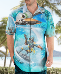 Boba Fett Surfing Star Wars Hawaiian Shirts, Beach Short