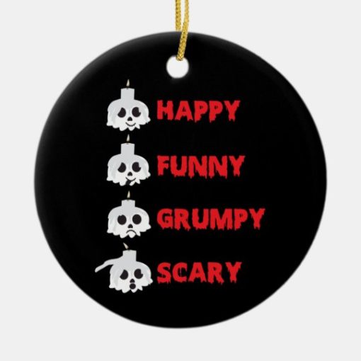 Emotions of Halloween Circle Ornament 1