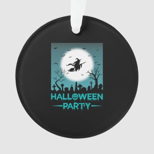 Funny Halloween Party Costume Circle Ornament 1