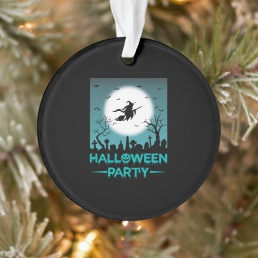 Funny Halloween Party Costume Circle Ornament
