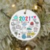 Funny global pandemic last year 2021 Circle ornament